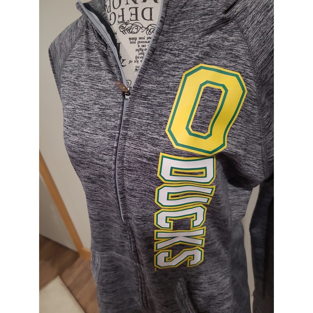 Oregon Ducks U OF O by G-III Carl Banks Apparel Women SZ S full zip hoodie grey - Picture 2 of 12
